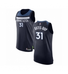 Men's Minnesota Timberwolves #31 Keita Bates-Diop Authentic Navy Blue Basketball Jersey - Icon Edition