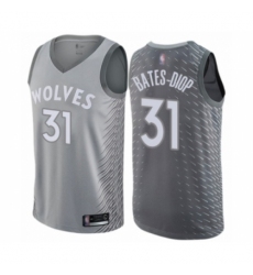 Women's Minnesota Timberwolves #31 Keita Bates-Diop Swingman Gray Basketball Jersey - City Edition