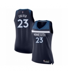 Women's Minnesota Timberwolves #23 Jarrett Culver Swingman Navy Blue Basketball Jersey - Icon Edition