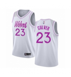 Women's Minnesota Timberwolves #23 Jarrett Culver White Swingman Jersey - Earned Edition
