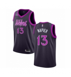 Men's Minnesota Timberwolves #13 Shabazz Napier Authentic Purple Basketball Jersey - City Edition