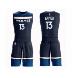 Men's Minnesota Timberwolves #13 Shabazz Napier Swingman Navy Blue Basketball Suit Jersey - Icon Edition