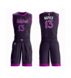 Men's Minnesota Timberwolves #13 Shabazz Napier Swingman Purple Basketball Suit Jersey - City Edition