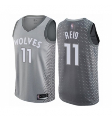 Men's Minnesota Timberwolves #11 Naz Reid Authentic Gray Basketball Jersey - City Edition