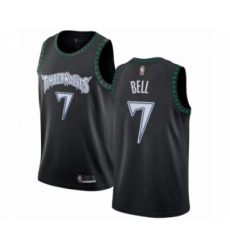 Men's Minnesota Timberwolves #7 Jordan Bell Authentic Black Hardwood Classics Jersey