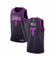 Men's Minnesota Timberwolves #7 Jordan Bell Authentic Purple Basketball Jersey - City Edition
