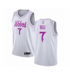 Women's Minnesota Timberwolves #7 Jordan Bell White Swingman Jersey - Earned Edition