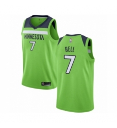 Youth Minnesota Timberwolves #7 Jordan Bell Swingman Green Basketball Jersey Statement Edition