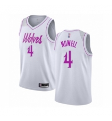 Men's Minnesota Timberwolves #4 Jaylen Nowell White Swingman Jersey - Earned Edition