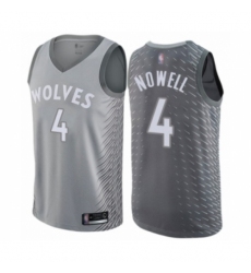 Women's Minnesota Timberwolves #4 Jaylen Nowell Swingman Gray Basketball Jersey - City Edition