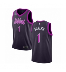 Men's Minnesota Timberwolves #1 Noah Vonleh Authentic Purple Basketball Jersey - City Edition