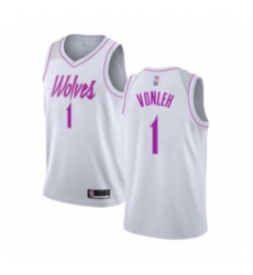 Men's Minnesota Timberwolves #1 Noah Vonleh White Swingman Jersey - Earned Edition