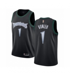 Women's Minnesota Timberwolves #1 Noah Vonleh Swingman Black Hardwood Classics Jersey