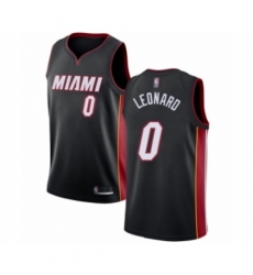 Youth Miami Heat #0 Meyers Leonard Swingman Black Basketball Jersey - Icon Edition