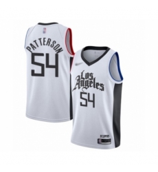 Men's Los Angeles Clippers #54 Patrick Patterson Swingman White Basketball Jersey - 2019 20 City Edition