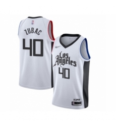 Men's Los Angeles Clippers #40 Ivica Zubac Swingman White Basketball Jersey - 2019 20 City Edition