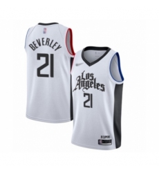 Men's Los Angeles Clippers #21 Patrick Beverley Swingman White Basketball Jersey - 2019 20 City Edition