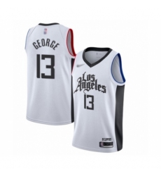 Women's Los Angeles Clippers #13 Paul George Swingman White Basketball Jersey - 2019 20 City Edition