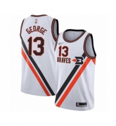Youth Los Angeles Clippers #13 Paul George Swingman White Hardwood Classics Finished Basketball Jersey