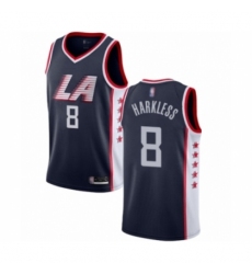 Men's Los Angeles Clippers #8 Moe Harkless Authentic Navy Blue Basketball Jersey - City Edition