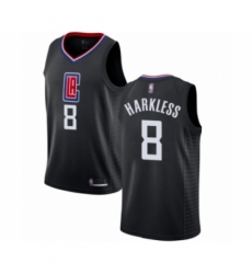 Youth Los Angeles Clippers #8 Moe Harkless Swingman Black Basketball Jersey Statement Edition