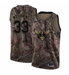 Men's Nike Charlotte Hornets #33 Alonzo Mourning Camo NBA Swingman Realtree Collection Jersey