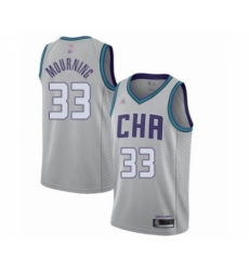 Youth Jordan Charlotte Hornets #33 Alonzo Mourning Swingman Gray Basketball Jersey - 2019 20 City Edition