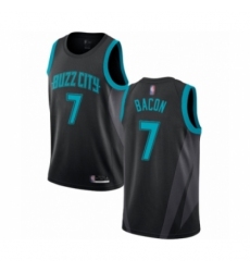 Men's Jordan Charlotte Hornets #7 Dwayne Bacon Authentic Black Basketball Jersey - 2018 19 City Edition