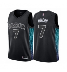 Men's Jordan Charlotte Hornets #7 Dwayne Bacon Authentic Black Basketball Jersey - City Edition