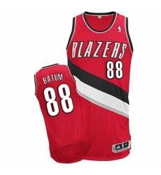 Revolution 30 Blazers #88 Nicolas Batum Red Stitched NBA Jersey