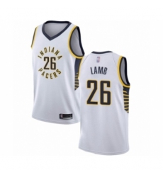 Men's Indiana Pacers #26 Jeremy Lamb Authentic White Basketball Jersey - Association Edition