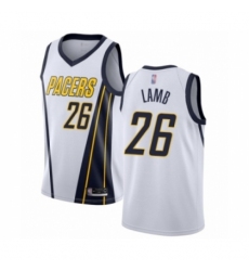 Men's Indiana Pacers #26 Jeremy Lamb White Swingman Jersey - Earned Edition