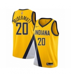 Men's Indiana Pacers #20 Doug McDermott Authentic Gold Finished Basketball Jersey - Statement Edition