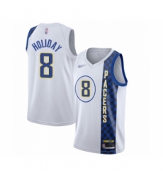 Women's Indiana Pacers #8 Justin Holiday Swingman White Basketball Jersey - 2019 20 City Edition