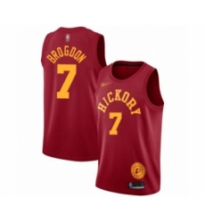 Men's Indiana Pacers #7 Malcolm Brogdon Authentic Red Hardwood Classics Basketball Jersey