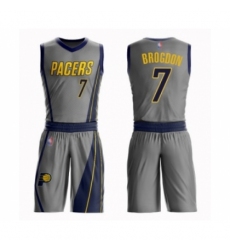 Women's Indiana Pacers #7 Malcolm Brogdon Swingman Gray Basketball Suit Jersey - City Edition