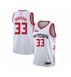 Women's Houston Rockets #33 Ryan Anderson Swingman White Basketball Jersey - 2019 20 City Edition