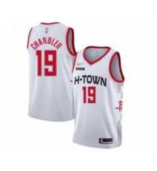 Men's Houston Rockets #19 Tyson Chandler Swingman White Basketball Jersey - 2019 20 City Edition