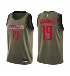 Youth Houston Rockets #19 Tyson Chandler Swingman Green Salute to Service Basketball Jersey