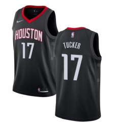 Men's Nike Houston Rockets #17 PJ Tucker Black NBA Swingman Statement Edition Jersey