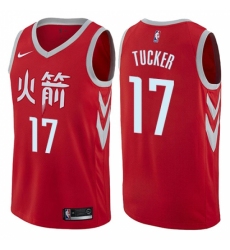 Men's Nike Houston Rockets #17 PJ Tucker Red NBA Swingman City Edition Jersey