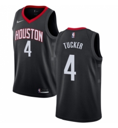 Men's Nike Houston Rockets #4 PJ Tucker Black NBA Swingman Statement Edition Jersey
