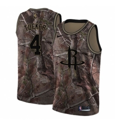 Men's Nike Houston Rockets #4 PJ Tucker Camo NBA Swingman Realtree Collection Jersey