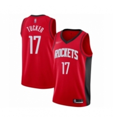 Women's Houston Rockets #17 PJ Tucker Swingman Red Finished Basketball Jersey - Icon Edition