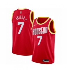 Youth Houston Rockets #7 Carmelo Anthony Swingman Red Hardwood Classics Finished Basketball Jersey