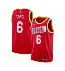 Youth Houston Rockets #6 Tyler Ennis Swingman Red Hardwood Classics Finished Basketball Jersey