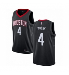Men's Houston Rockets #4 Danuel House Authentic Black Basketball Jersey Statement Edition