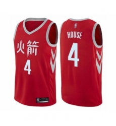 Men's Houston Rockets #4 Danuel House Authentic Red Basketball Jersey - City Edition