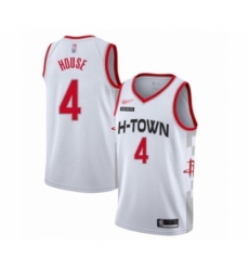 Men's Houston Rockets #4 Danuel House Swingman White Basketball Jersey - 2019 20 City Edition