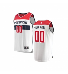 Youth Washington Wizards Fanatics Branded White Fast Break Custom Replica Jersey - Association Edition